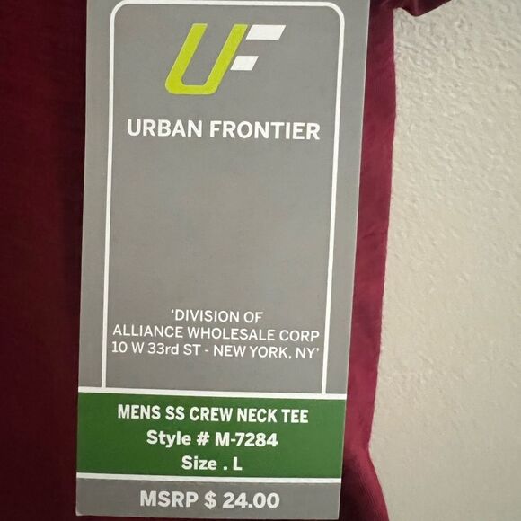 Men’s Urban Frontier Crew neck Tshirt
Cotton blend Sz L, deep Heather Red NWT - Picture 6 of 9
